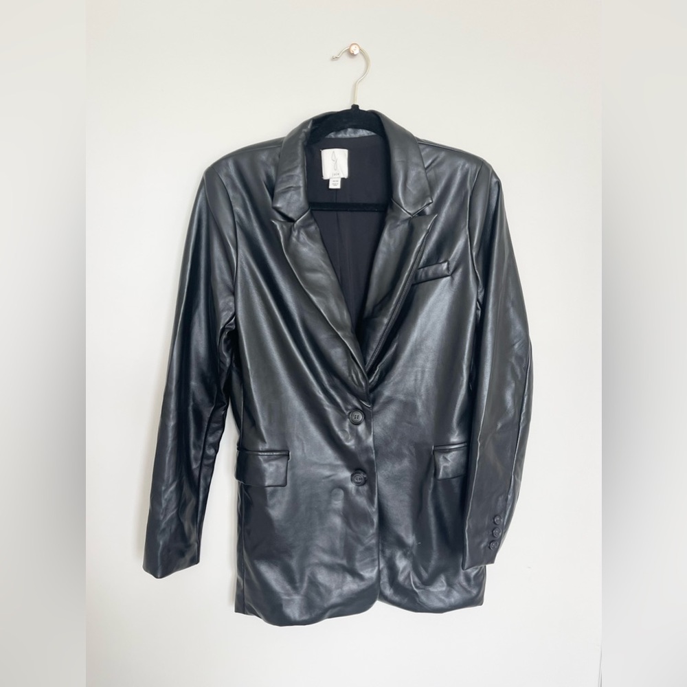 Black Joie Vegan Leather Jacket
